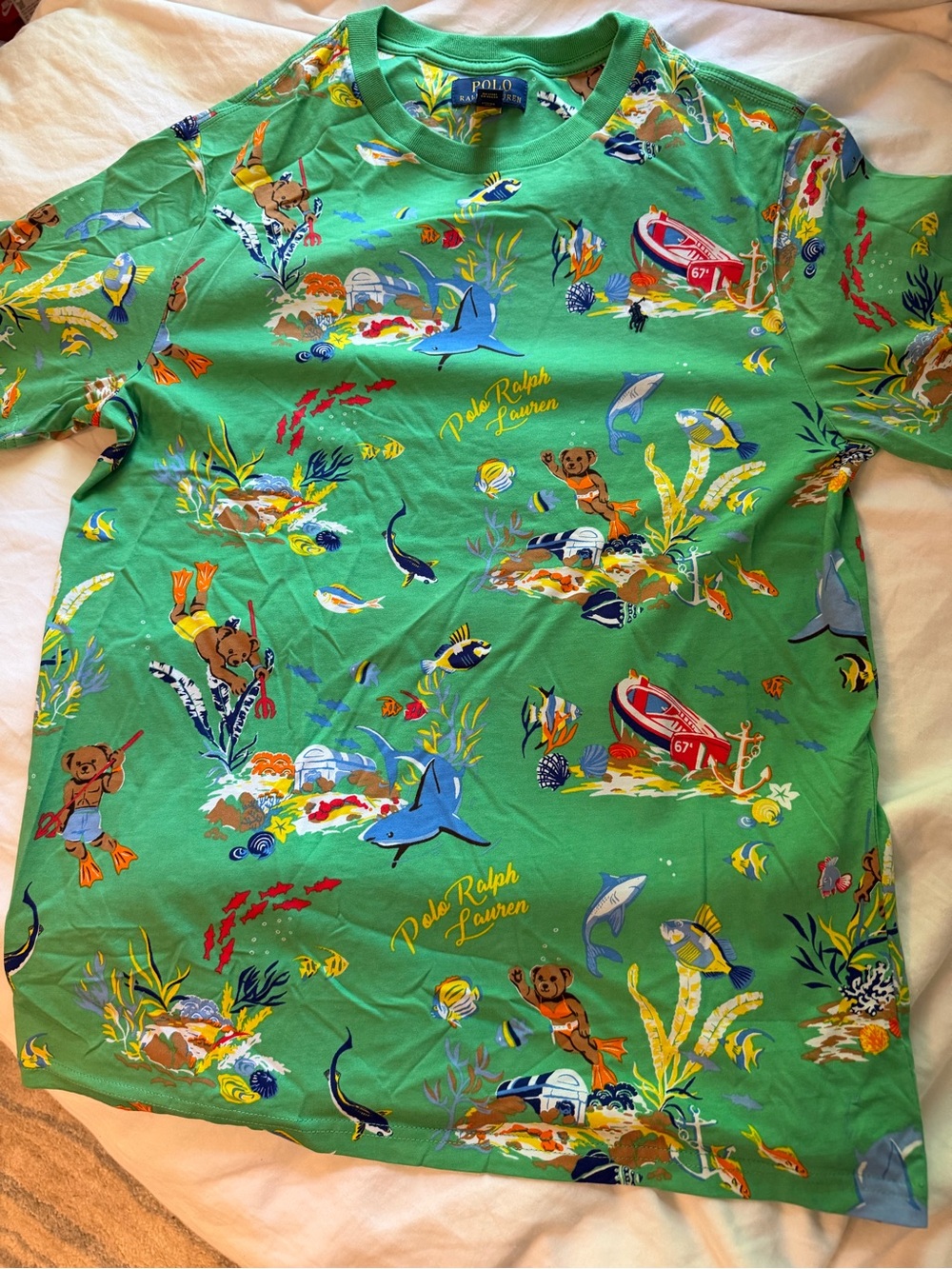 Polo by Ralph Lauren Green Tropical Bear Tee